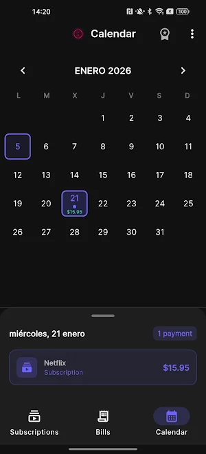 SubHunter: Track Subscriptions Screenshot 2
