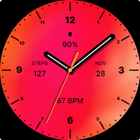 Soft Red Prime Watch Face