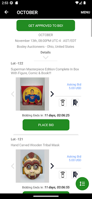 Bosley Auctions Screenshot 2