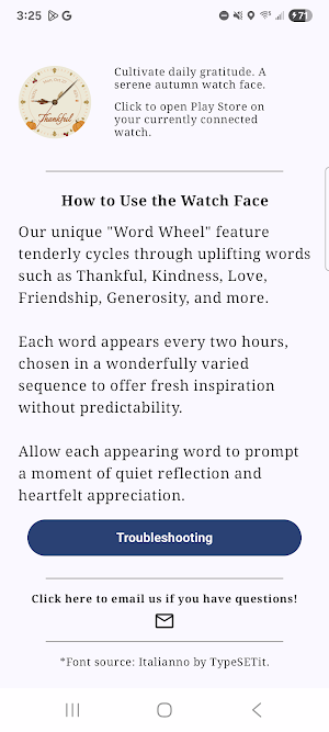 Gratitude Watch Face Screenshot 0
