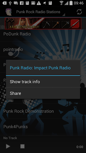 Punk Rock Radio Stations Screenshot 1