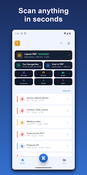 PDF Scanner AI: Editor, Reader Screenshot 0
