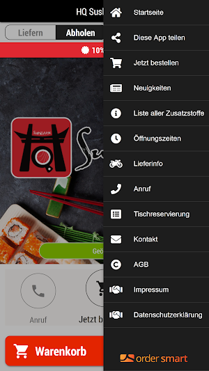 HQ Sushi & Wok Harthaer Str Screenshot 2