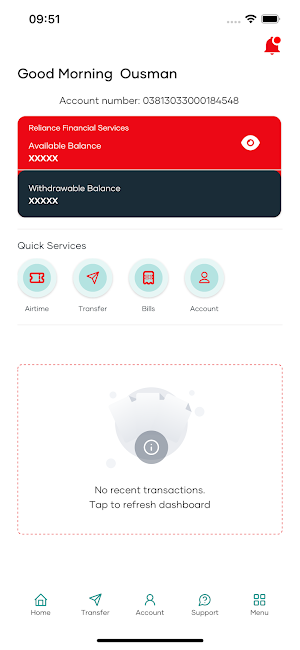 Reliance Mobile app Screenshot 1
