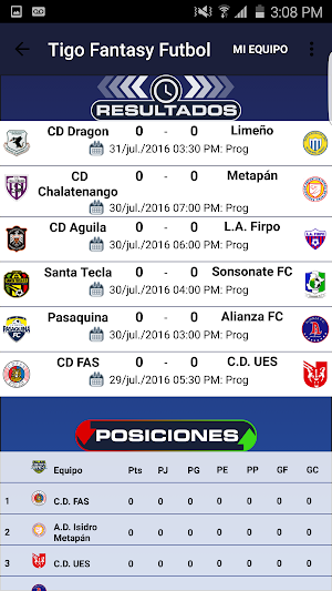 Fantasy Futbol El Salvador Screenshot 0