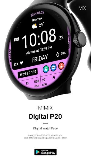 MIMIX Digital P20 Watchface Screenshot 2