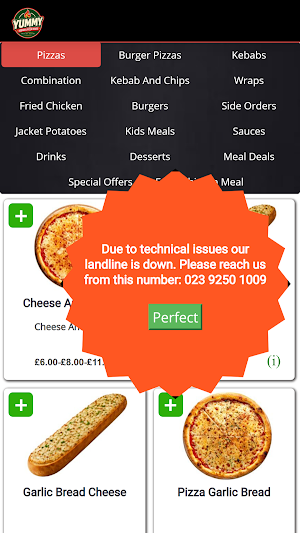Yummy Pizza Kebab Gosport Screenshot 1