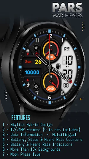 Pars Hybrid Watch Face Screenshot 0