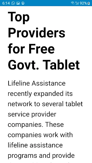 Freee Government Tablets Screenshot 2