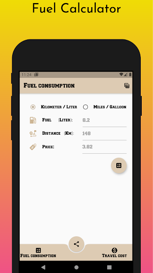 Simple Fuel Calculator Screenshot 1