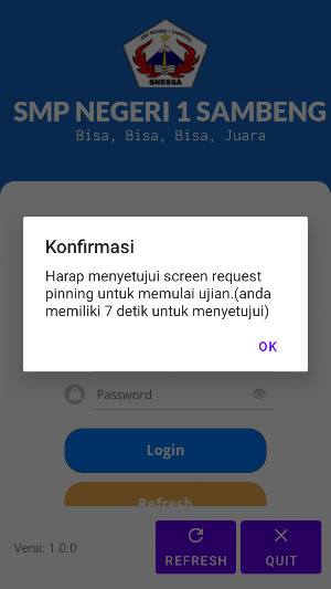 SATRIA ONE (Exam Browser) Screenshot 2