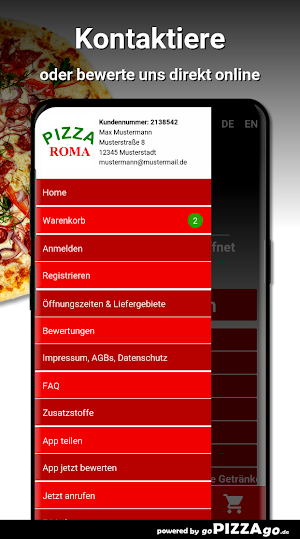 Pizza Roma Mörlenbach Screenshot 2