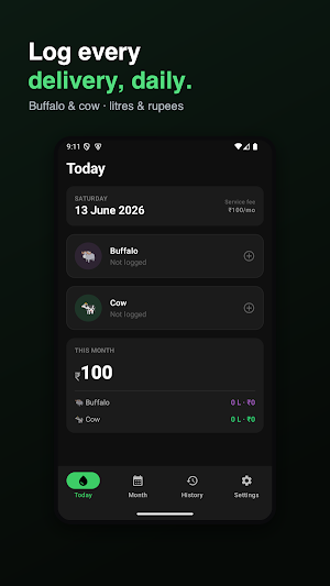 Milkman: Daily Milk Log & Bill Screenshot 0