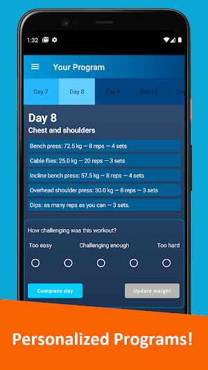 FitPlanner: Workouts & Weights Screenshot 1