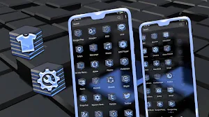 3D Black Cube Theme Screenshot 1