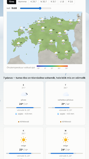 Ilmapiir - weather in Estonia Screenshot 1