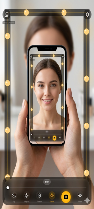 GlowMirror: HD Camera Mirror Screenshot 2
