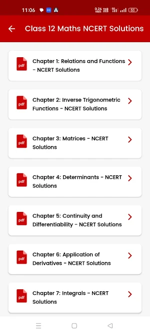 Class 12 Maths NCERT Solutions Screenshot 1