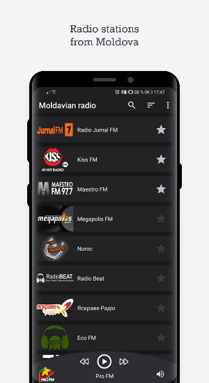 Moldavian radio stations - Moldova radio Screenshot 0