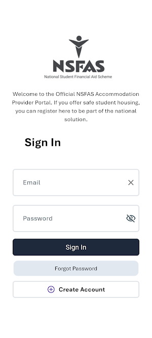 NSFAS Accommodation Providers Screenshot 0