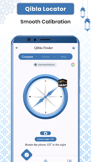 Qibla Finder: Prayer Times App Screenshot 3