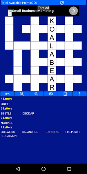 Words Fill it in puzzles Kriss Kross pastime game Screenshot 1