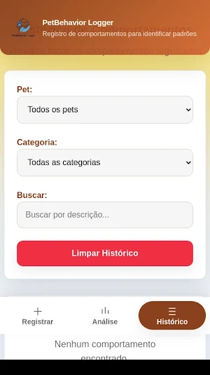 PetBehavior Logger Screenshot 2