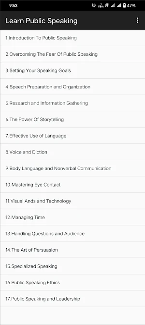 Learn Public Speaking Screenshot 0