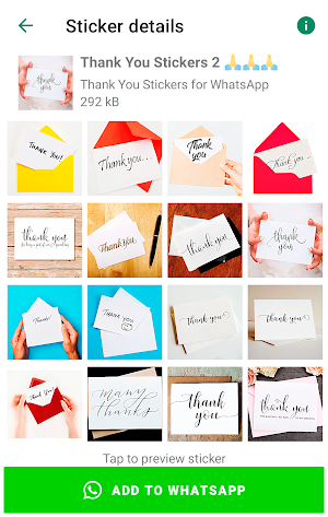Thanks Stickers for WhatsApp Screenshot 3