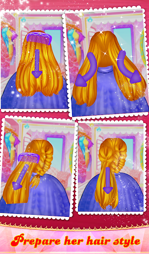 Wedding Princess Hair Design Dressup makeup Game Screenshot 3