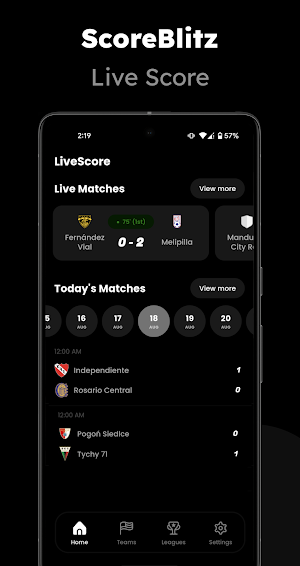 Live Football - Score Blitz Screenshot 1