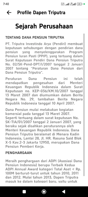 Dapen Triputra Screenshot 2
