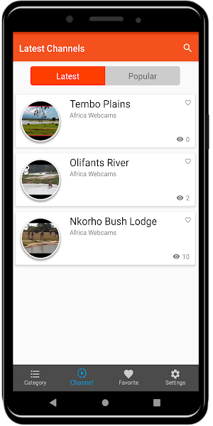 AfriCam Nature Webcams Screenshot 1