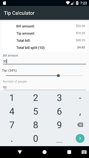 Tip Calculator Screenshot 1