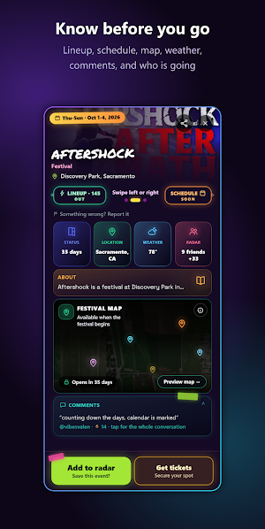 VYBE: Concerts & Festivals Screenshot 1