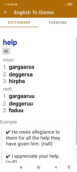 English To Oromo Dictionary Screenshot 1