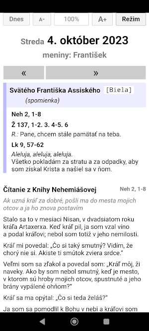 Liturgické čítania Screenshot 0