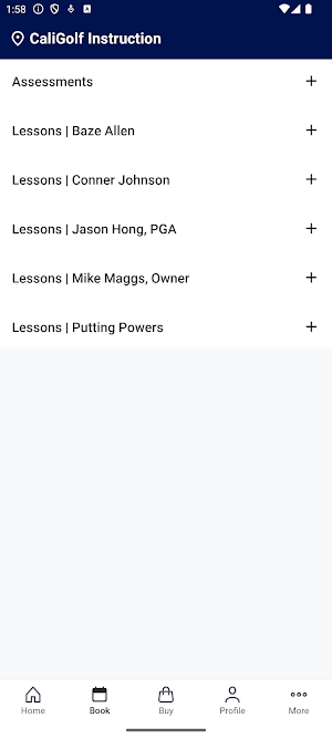 CaliGolf Instruction App Screenshot 1