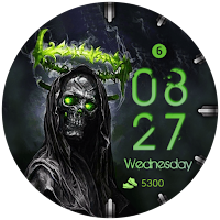 Green Skull Watch Face