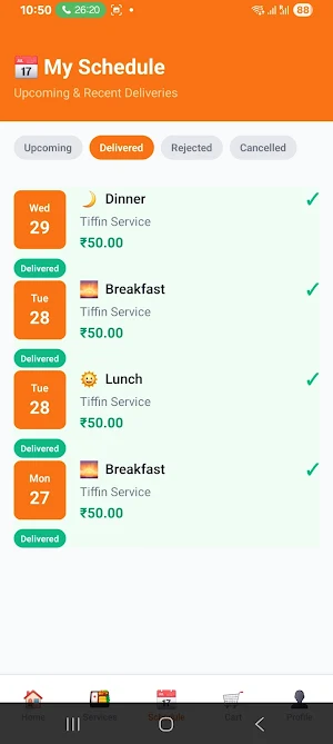 ProfSoup-Homemade Tiffin Screenshot 1
