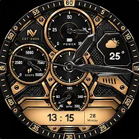 LX005 Gold Hybrid Watch Face