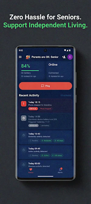 Parents are OK: Senior Safety Screenshot 1