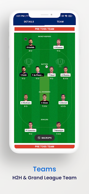 PT11 - Fantasy Team Prediction Screenshot 3