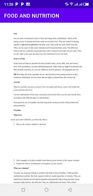 Food and Nutrition Screenshot 3
