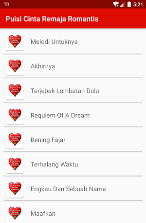 Puisi Cinta Remaja Romantis Screenshot 1
