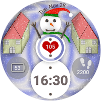 Snowman Digital Watch Face