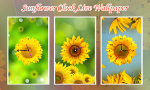 Sunflower Clock Live Wallpaper Screenshot 0