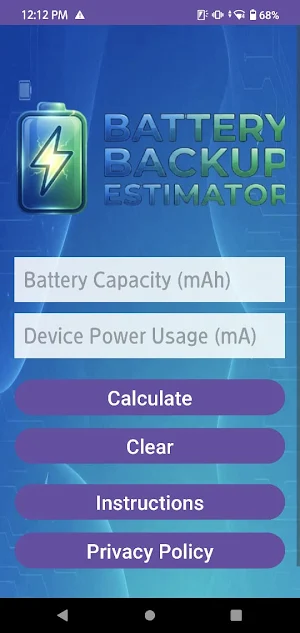 Battery Backup Estimator Screenshot 0