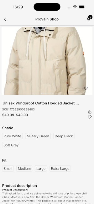 Provain Shop Screenshot 3
