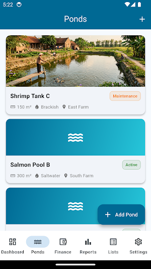 Aqua Farm Tracker Screenshot 1